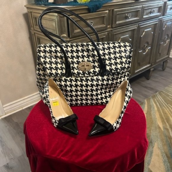 Black and White Houndstooth  Bag - Picture 2 of 5